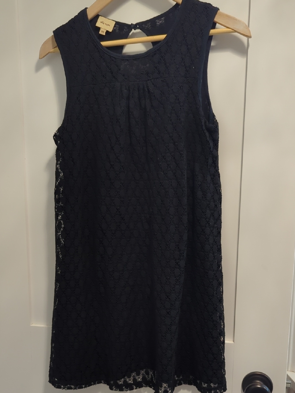 Ella Moss Black Lace Sleeveless Mini Dress
